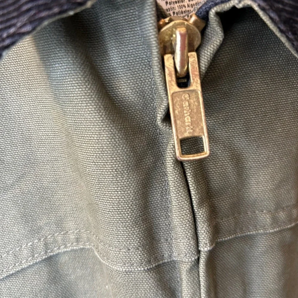 Carhartt Santa Fe Jacket J14 LOV Mens XL Olive Green Duck Canvas Quilted